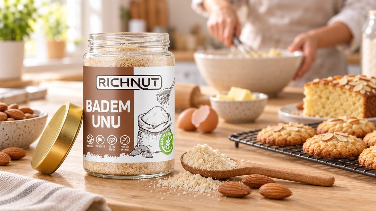 Badem unu nasıl kullanılır Richnut badem unu ile mutfakta kurabiye ve kek hazırlığı