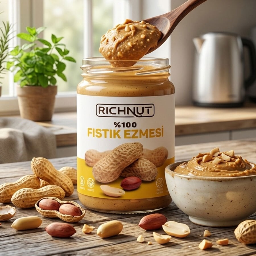 300 gr Şekersiz Doğal %100 Fıstık Ezmesi