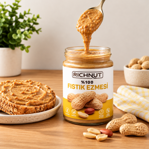 Fıstık Ezmesi 300 g – Şeker İlavesiz, Katkısız, %100 Yer Fıstığı