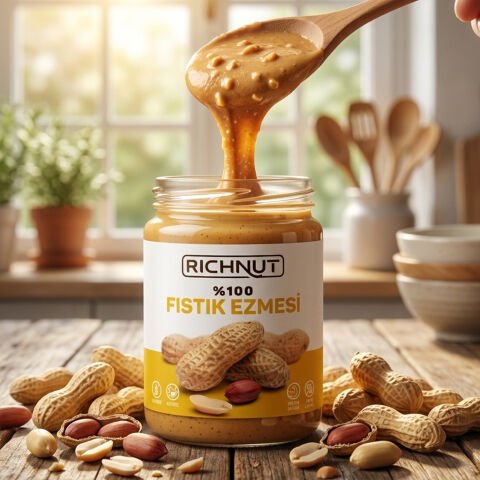 300 gr Şekersiz Doğal %100 Fıstık Ezmesi