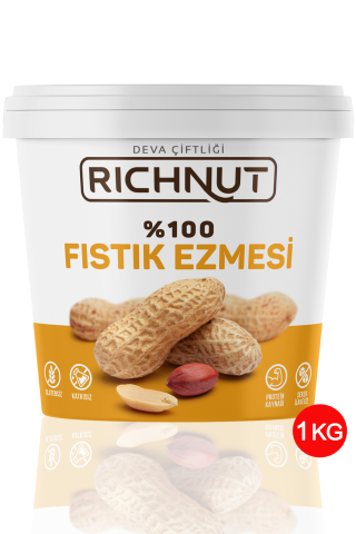 Fıstık Ezmesi 1 KG (Katkısız Şekersiz Doğal)
