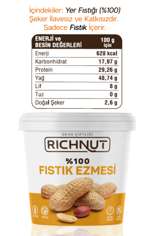 Fıstık Ezmesi 1 KG (Katkısız Şekersiz Doğal)