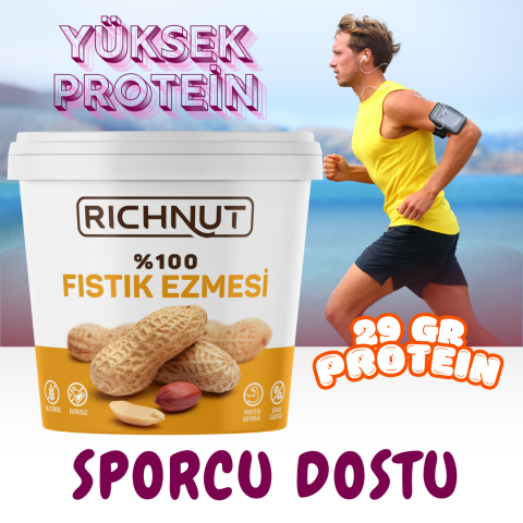 2 Kg Şekersiz Katkısız %100 Fıstık Ezmesi (2 X 1000 GR)