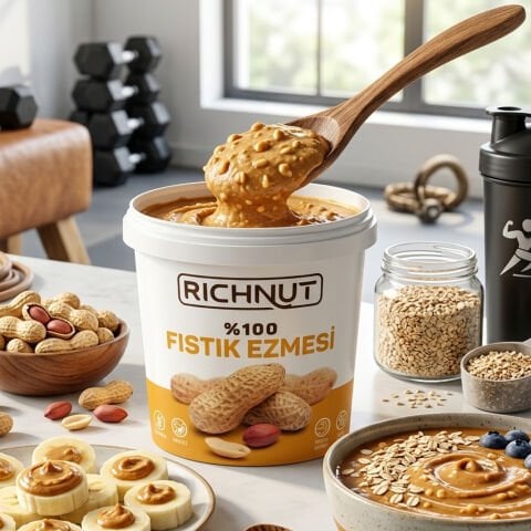 2 Kg Şekersiz Katkısız %100 Fıstık Ezmesi (2 X 1000 GR)