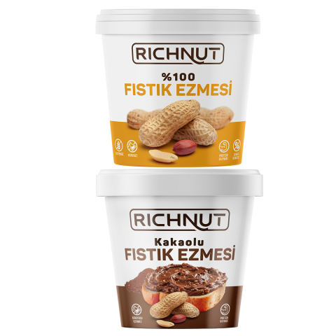 2 Kg Fıstık Ezmesi (1 KG ÇİKOLATALI + 1 KG SADE)