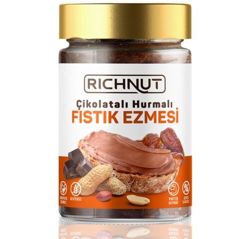 Kakaolu Hurmalı Fıstık Ezmesi (Şekersiz, Katkısız) 300 gr