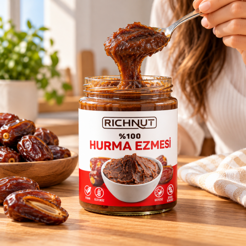 Hurma Ezmesi 400 g – %100 Hurma Püresi, Şeker İlavesiz, Katkısız