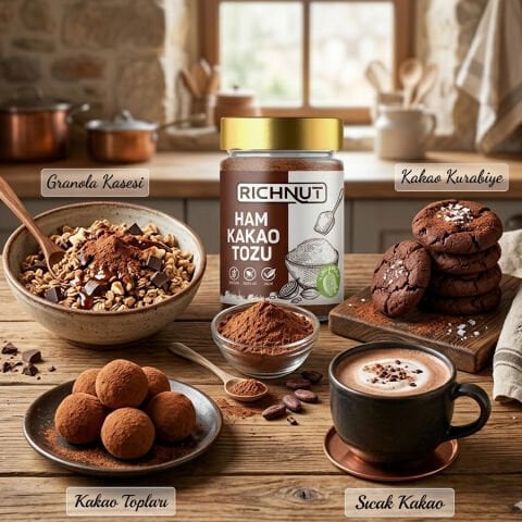 Ham Kakao Tozu 140 g – Naturel, Şeker İlavesiz