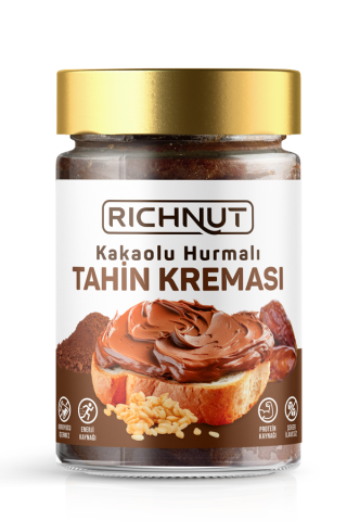 Kakaolu Hurmalı Tahin Kreması (Şekersiz, Katkısız, %100 Doğal) 300 gr