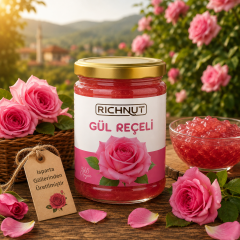 Gül Reçeli (Katkı, Koruyucu, Renklendirici İÇERMEZ)