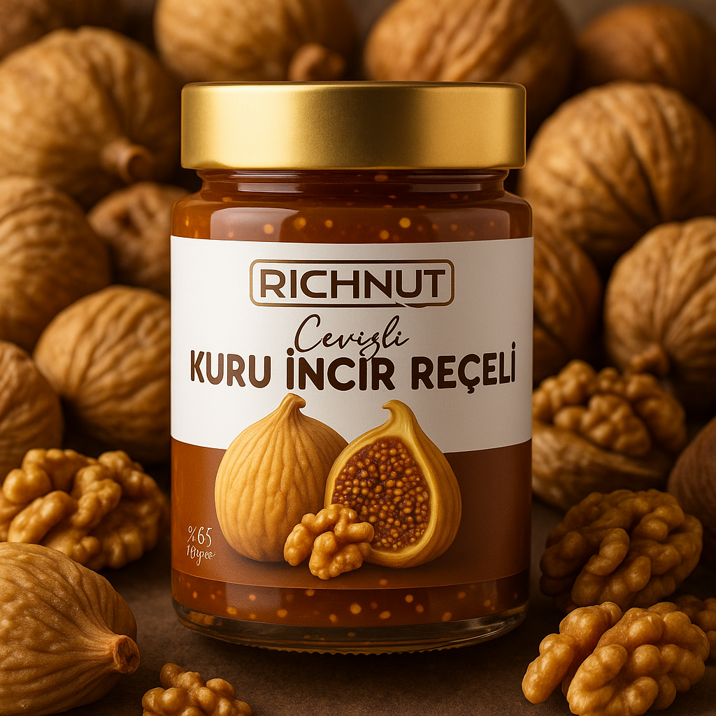 Cevizli Kuru İncir Reçeli (Katkı, Koruyucu, Renklendirici İÇERMEZ)