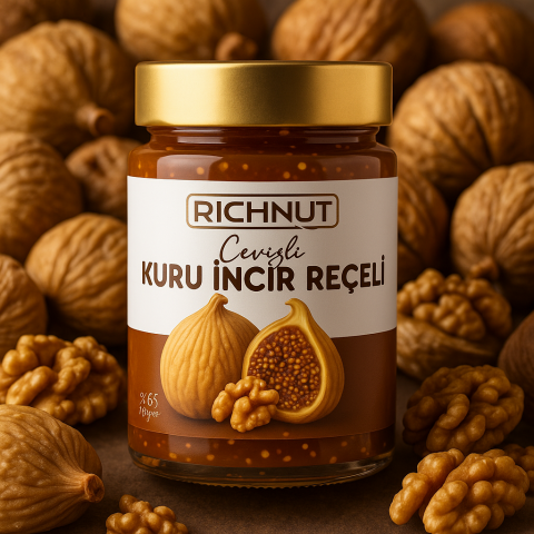 Cevizli Kuru İncir Reçeli (Katkı, Koruyucu, Renklendirici İÇERMEZ)