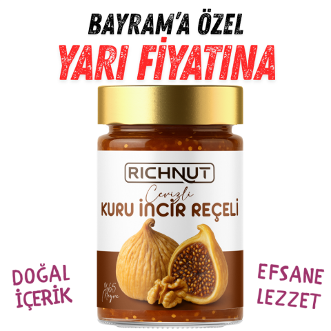 Cevizli Kuru İncir Reçeli (Katkı, Koruyucu, Renklendirici İÇERMEZ)