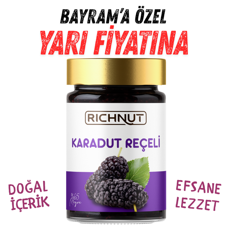 Karadut Reçeli (Katkı, Koruyucu, Renklendirici İÇERMEZ)