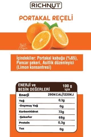 Portakal Reçeli (Katkı, Koruyucu, Renklendirici İÇERMEZ)