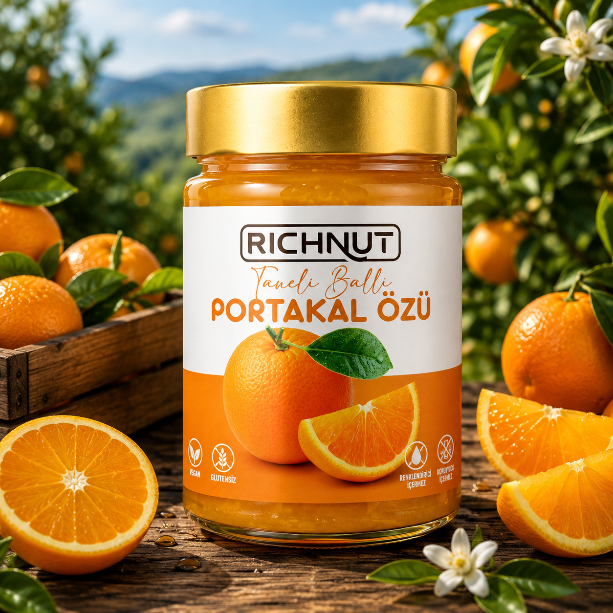 Ballı Portakal Özü (Katkı, Koruyucu, Renklendirici İÇERMEZ)