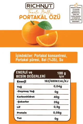Ballı Portakal Özü (Katkı, Koruyucu, Renklendirici İÇERMEZ)