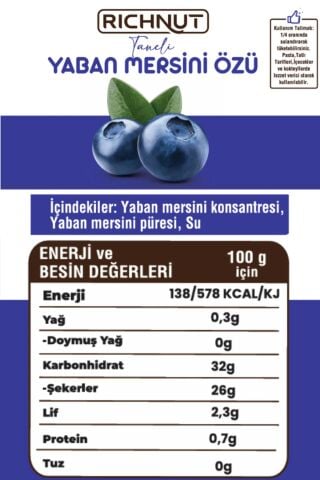 Yaban Mersini Özü (Katkı, Koruyucu, Renklendirici İÇERMEZ)