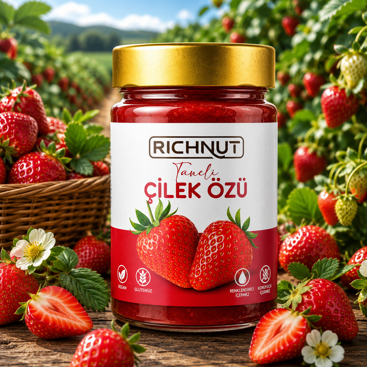 Çilek Özü (Şekersiz, Katkısız ve Doğal)