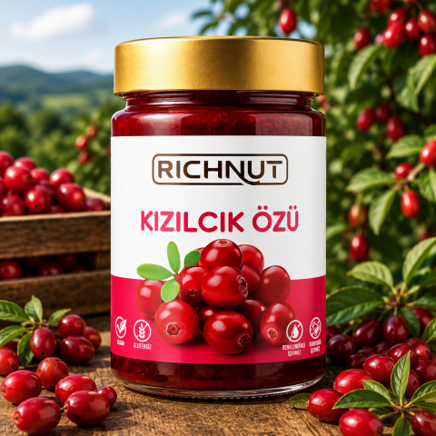 Kızılcık Özü (Katkı, Koruyucu, Renklendirici İÇERMEZ)