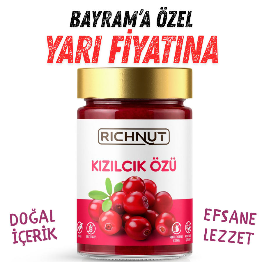 Kızılcık Özü (Katkı, Koruyucu, Renklendirici İÇERMEZ)