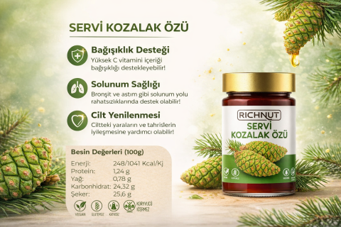 Servi Kozalak Özü (Katkı, Koruyucu, Renklendirici İÇERMEZ)