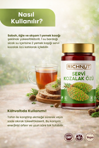 Servi Kozalak Özü – Katkısız, Koruyucu ve Renklendirici İçermez