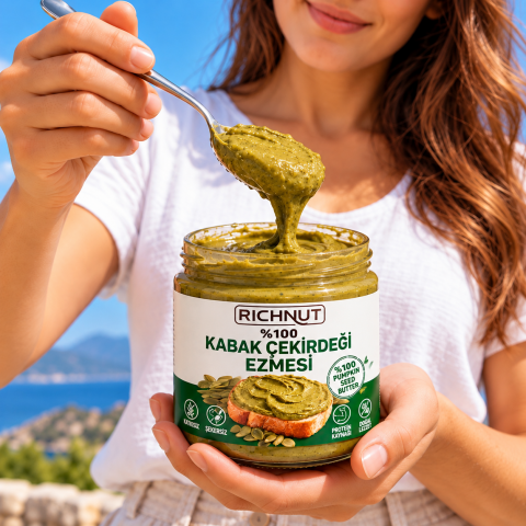 Kabak Çekirdeği Ezmesi 200 g – Şeker İlavesiz, Katkısız Doğal Ezme